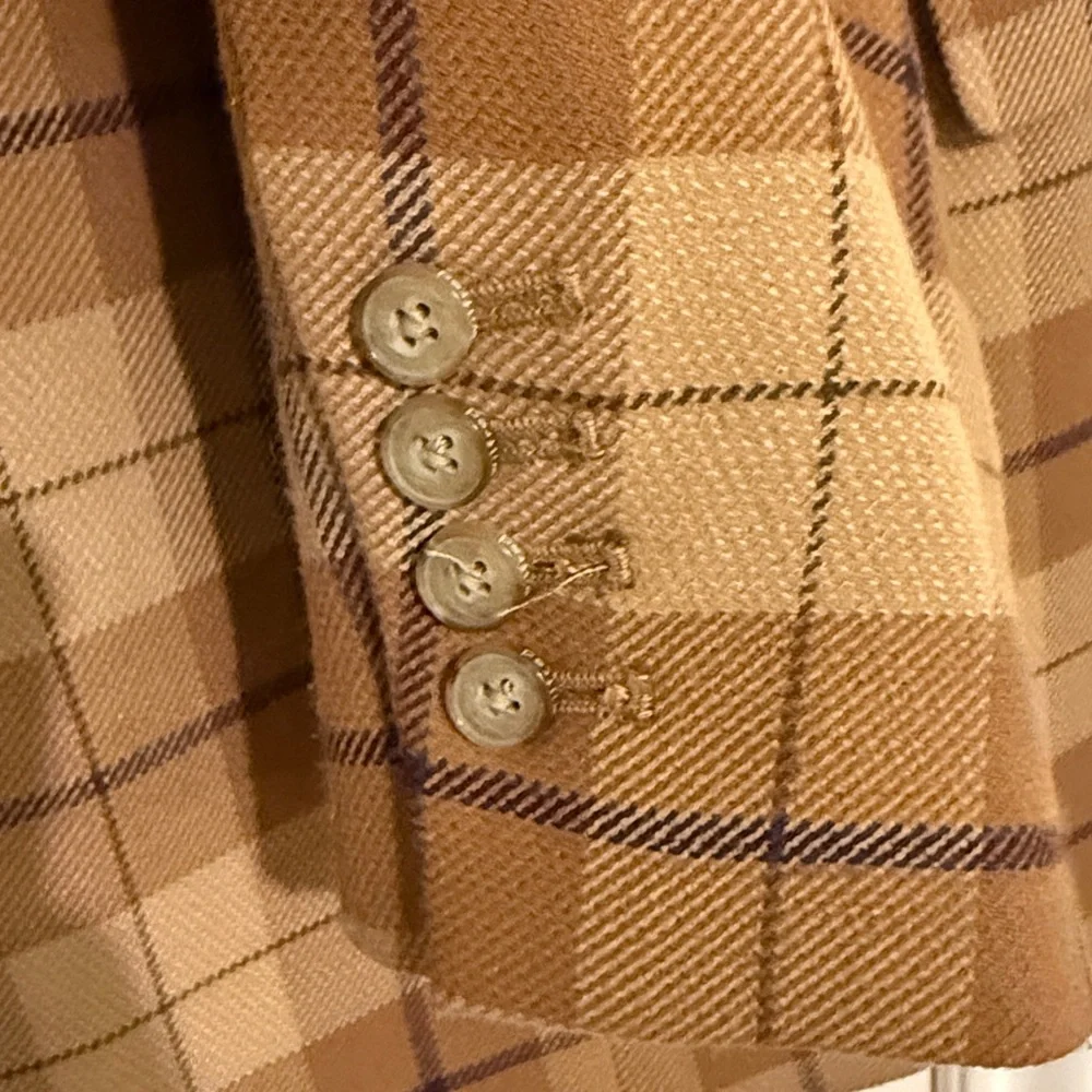 Aritzia Wilfred Margaux Blazer in Tan Plaid - 4 - Picture 7 of 7